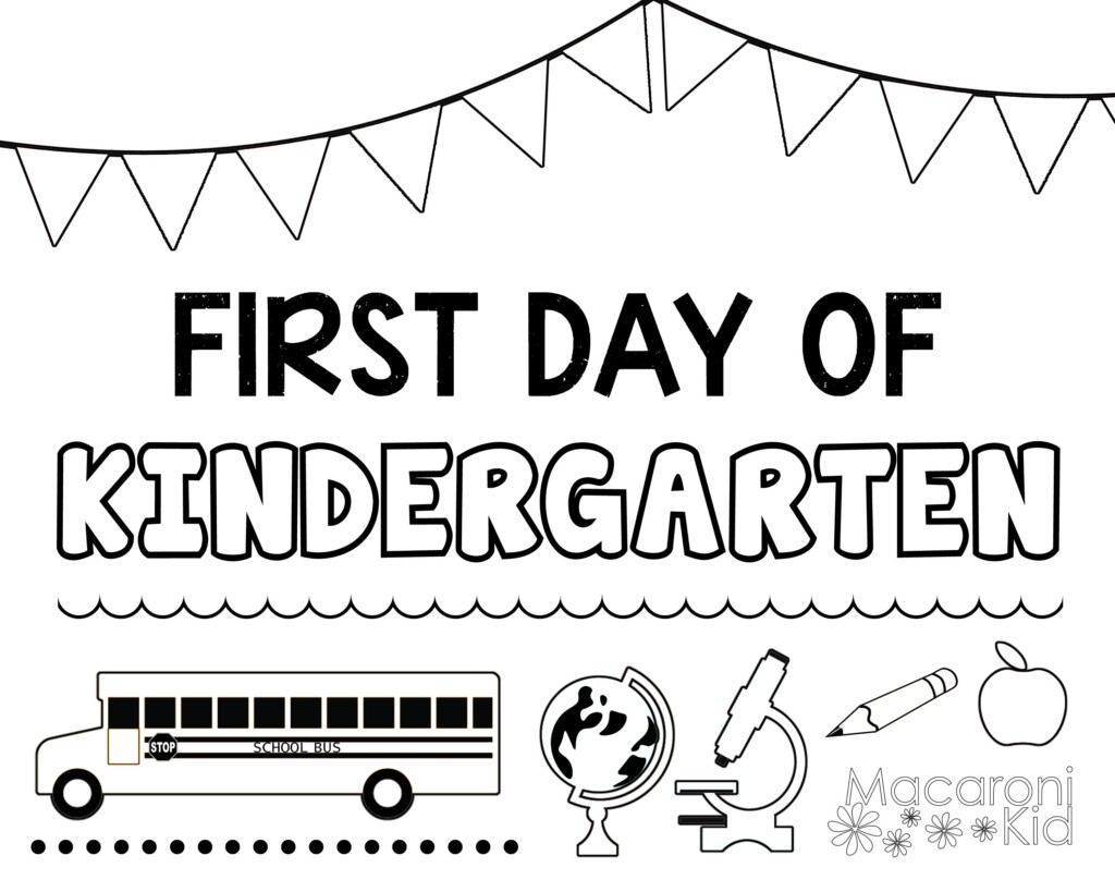 Printable First Day Of School Coloring Pages Pdf Coloringfolder