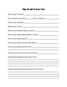 Printable Middle School Worksheets
