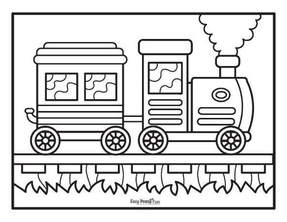 Printable Train Coloring Pages 30 Sheets To Color Easy Peasy And Fun