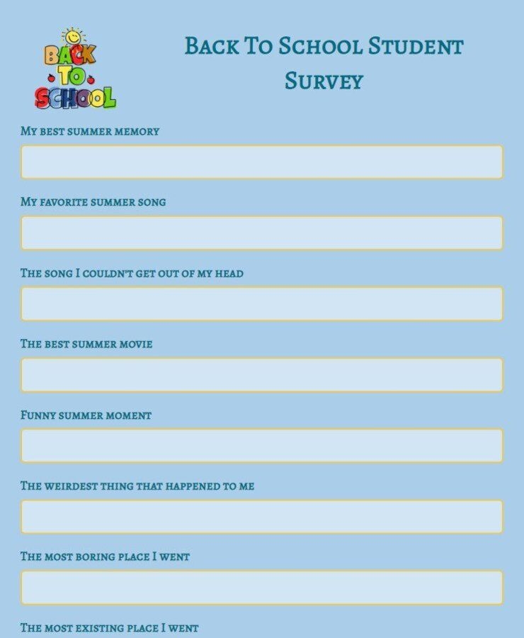 Questionnaire Format School