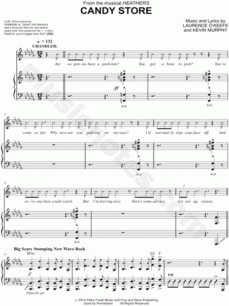  quot Candy Store quot From 39 Heathers Musical 39 Sheet Music In Bb Minor 