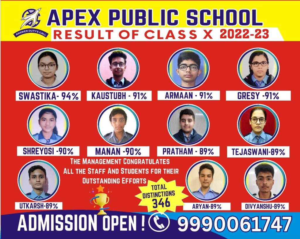 Results APEX PUBLIC SCHOOL