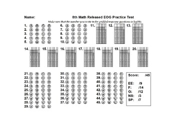 Results For 8th Grade Math Nc Eog Practice TPT