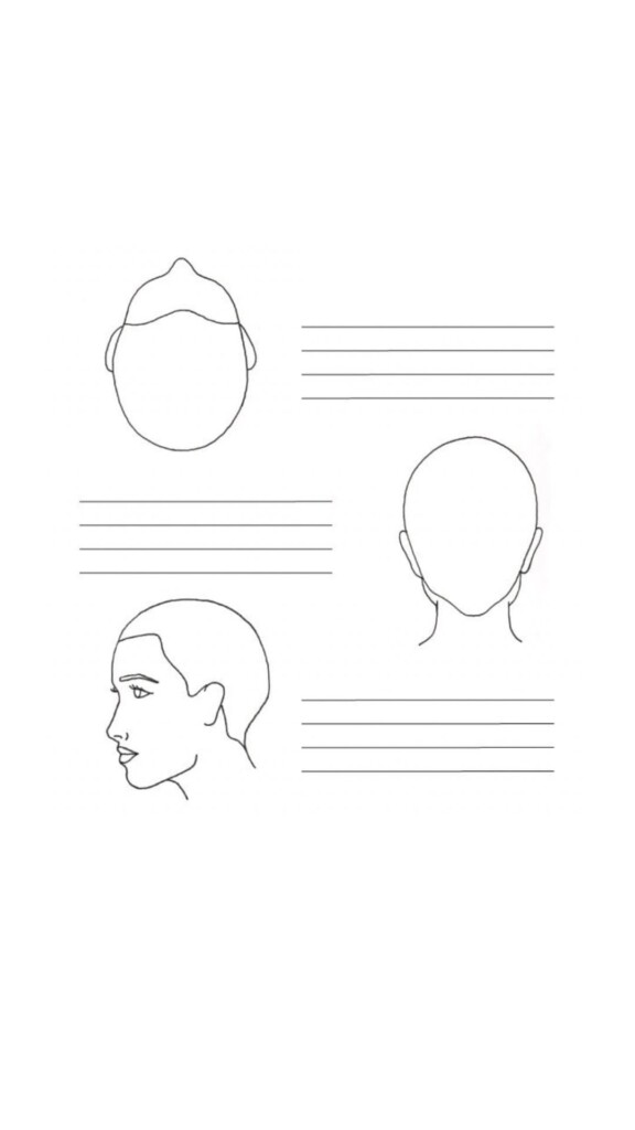 Salon Head Sheet Pack Salon Color Head Sheet Salon Notes Etsy