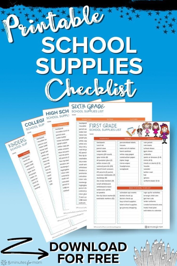 School Supplies List And Back To School Shopping Guide Artofit