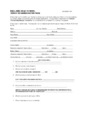 Senior BRAG Sheet BELLAIRE HIGH SCHOOL SENIOR RECOMMENDATION FORM 