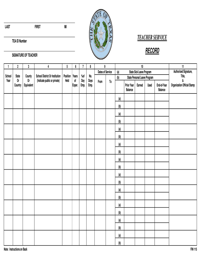Service Record Sample Fill Out Sign Online DocHub