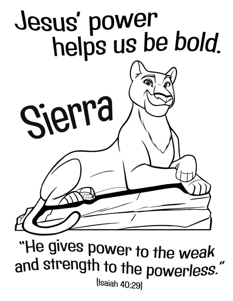Sierra Rocky Railway Coloring Page Bible Activities For Kids Preschool 