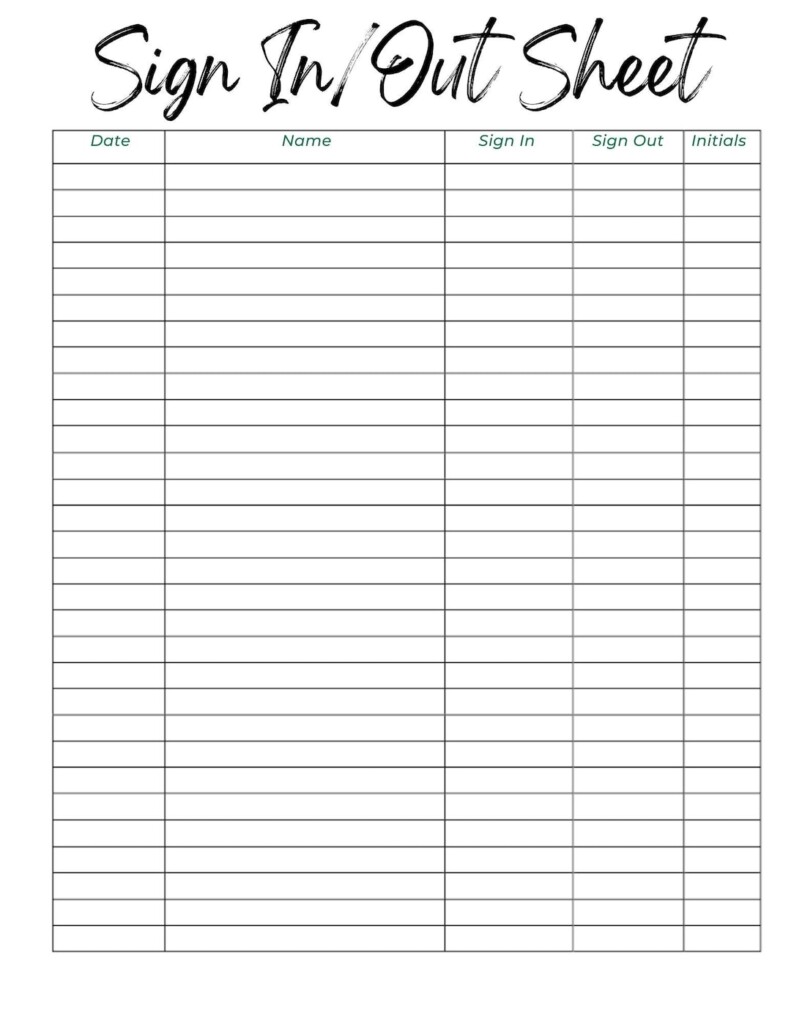 Sign Out Sheet Form Fill Out And Sign Printable Pdf T Vrogue co