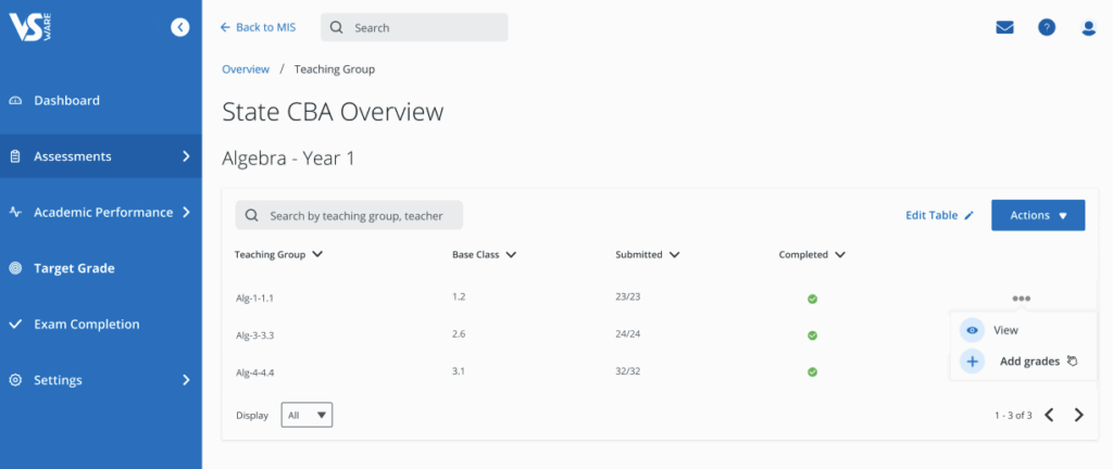 State CBA Recording CBA Grades results Teacher Guide