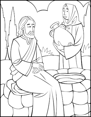 Sunday School Coloring Pages Woman At The Well