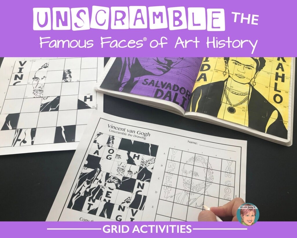 Unscramble The Famous Faces Of Art History Printable Fun Art History 
