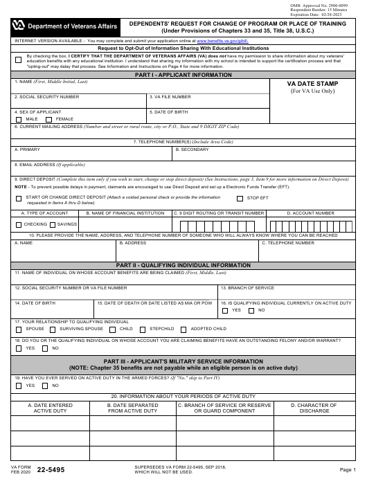 Va Dea Chapter 35 Application