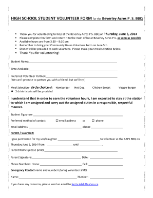 Volunteer Hour Sheet High School Forms And Templates Fillable 