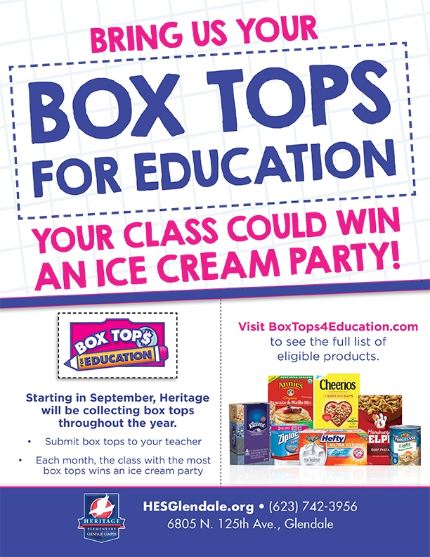 We 39 re Collecting Box Tops For Education Heritage Elementary Schools 