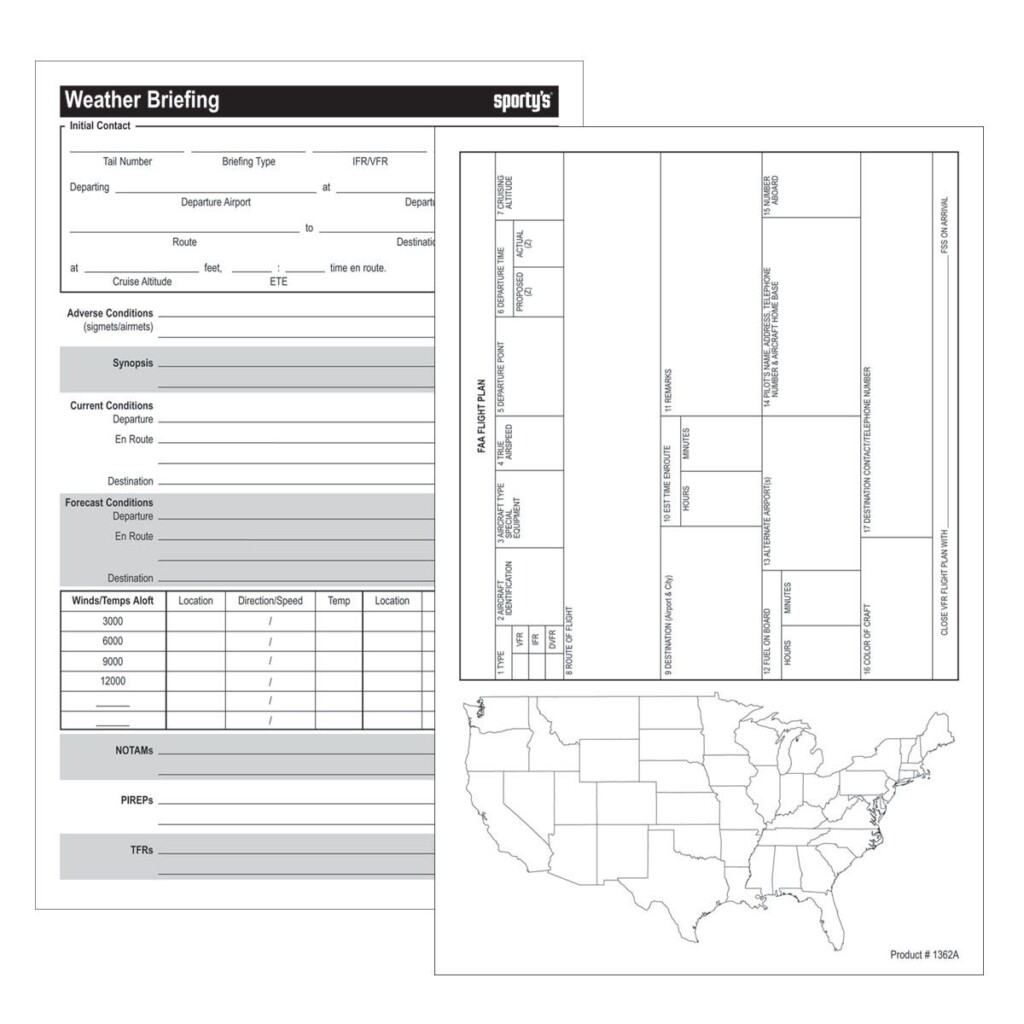 Weather Briefing Cards Aircraft Supplies From Sporty 39 s Pilot Shop