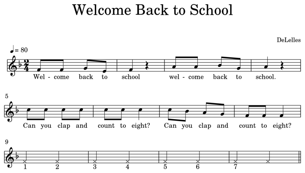 Welcome Back To School Sheet Music For Choir Tenor