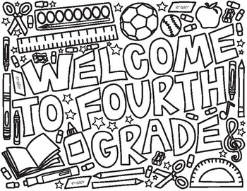 Welcome To 4th Grade Coloring Page By The Art Of Integration TPT