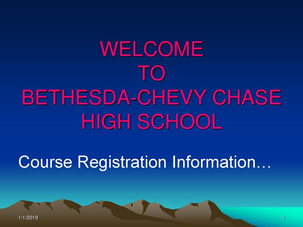 WELCOME TO BETHESDA CHEVY CHASE HIGH SCHOOL Ppt Download
