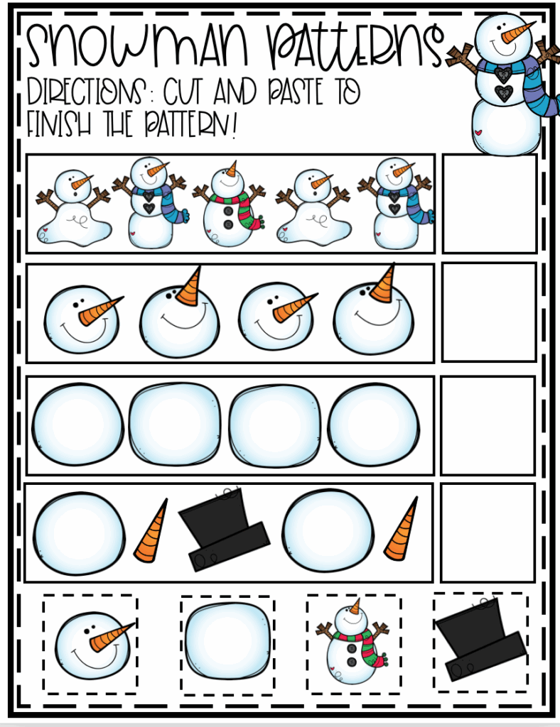 Winter Activities Worksheets For Kids
