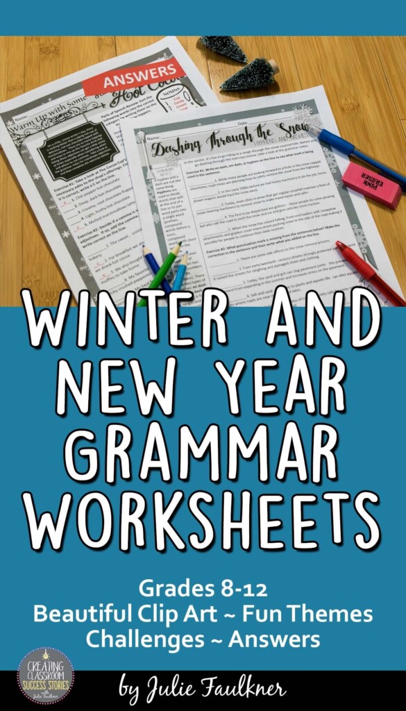Winter And New Year Grammar Worksheets For Middle And High School 