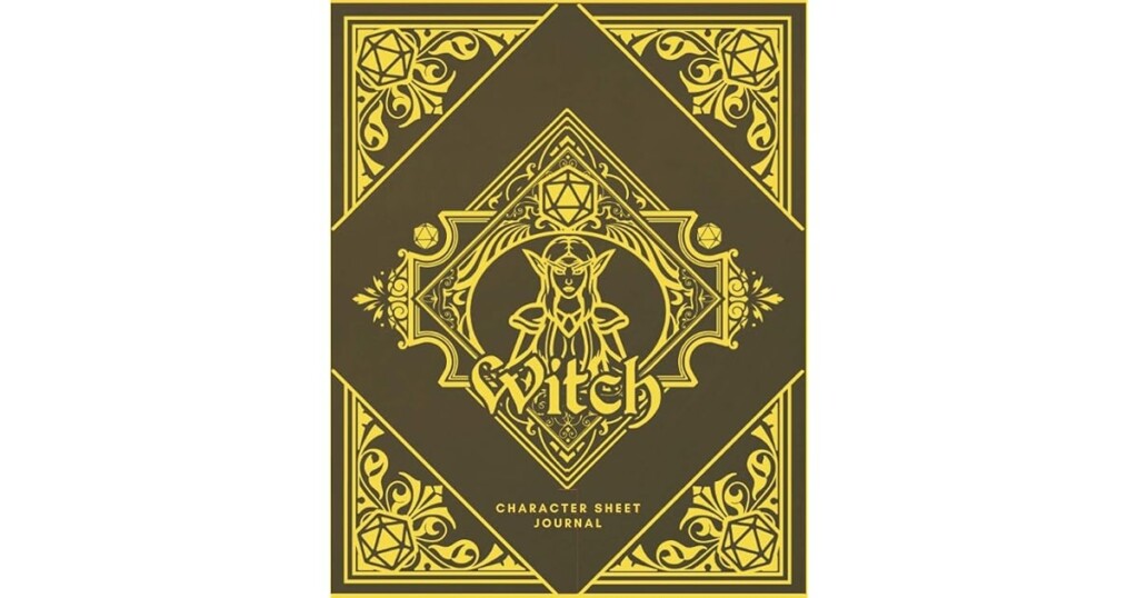 Witch Character Sheet Journal DnD Notebook With 50 Character Pages And 