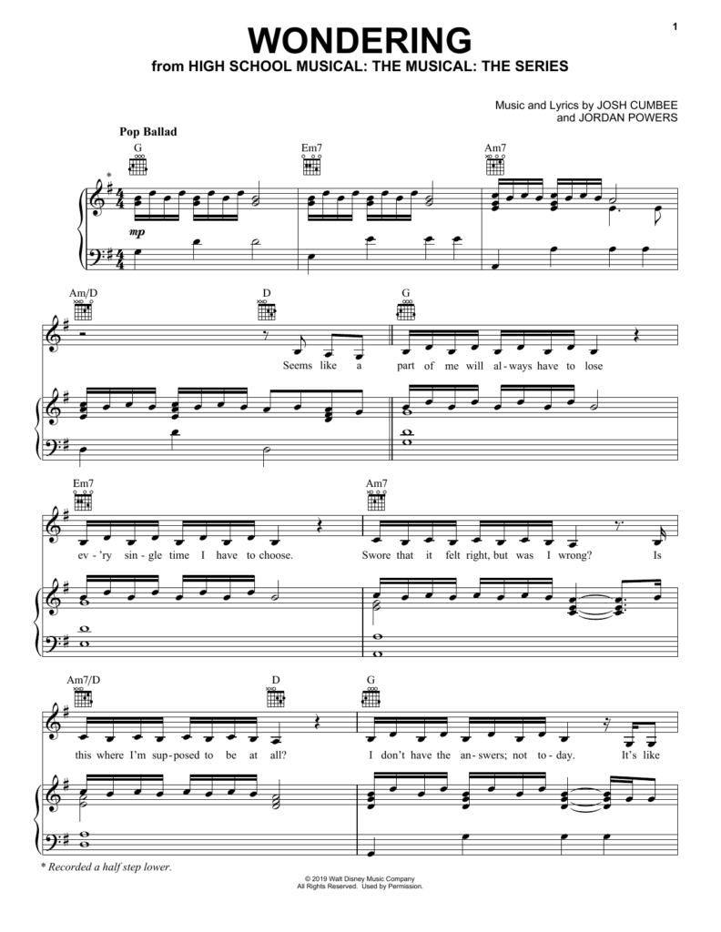 Wondering from High School Musical The Musical The Series By Olivia 