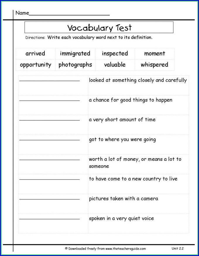 Worksheets For Middle School